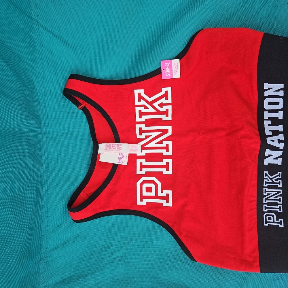 PINK Nation Red and Black Tank Top